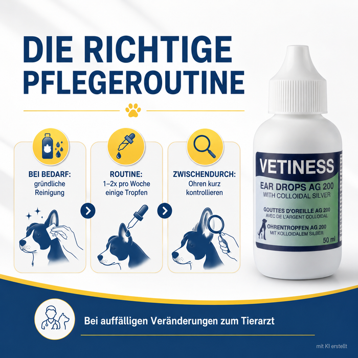 Vetiness Ohrentropfen AG 200 – die richtige Pflegeroutine