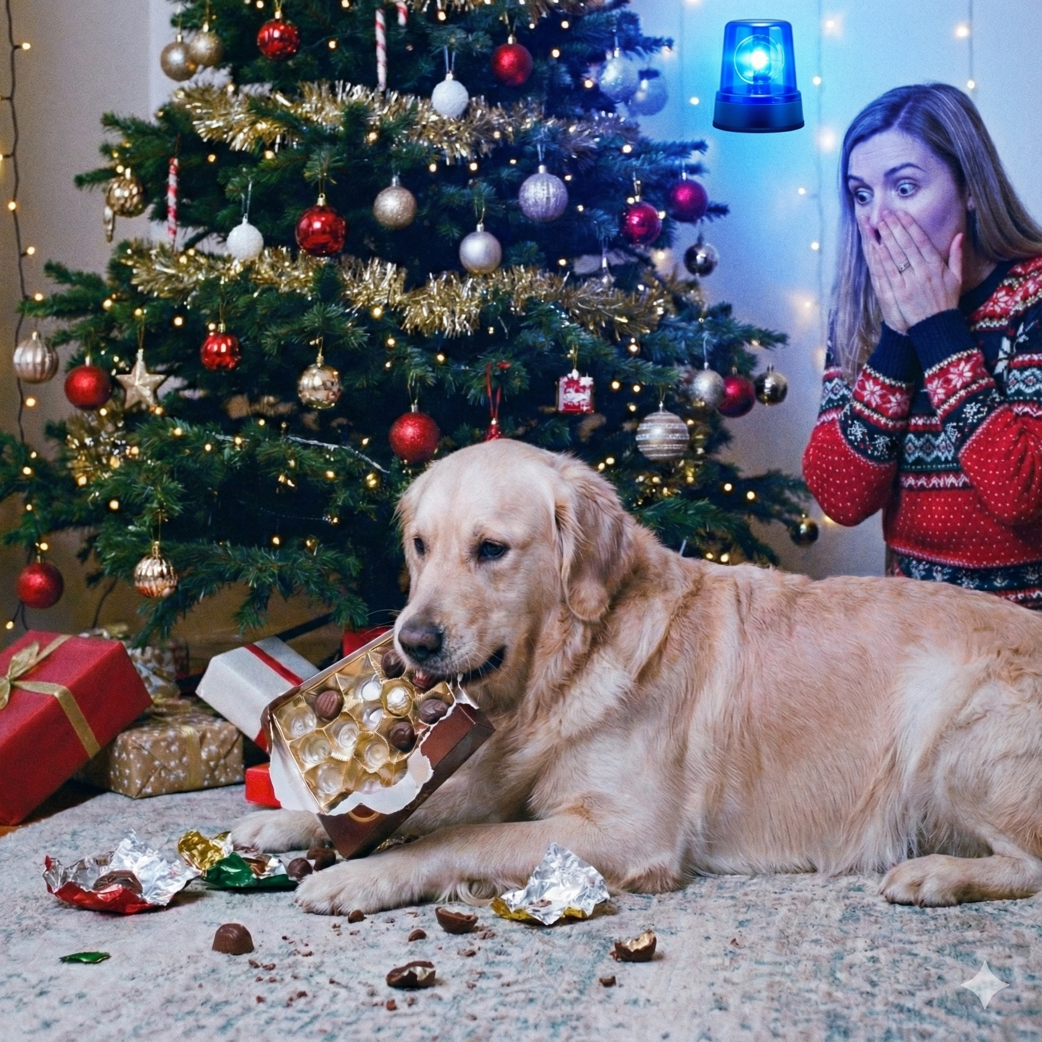 Schokolade unterm Weihnachtsbaum? Bitte nicht für Bello!