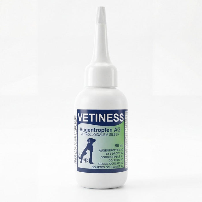 Vetiness Augentropfen AG Flasche 50 ml mit kolloidalem Silber