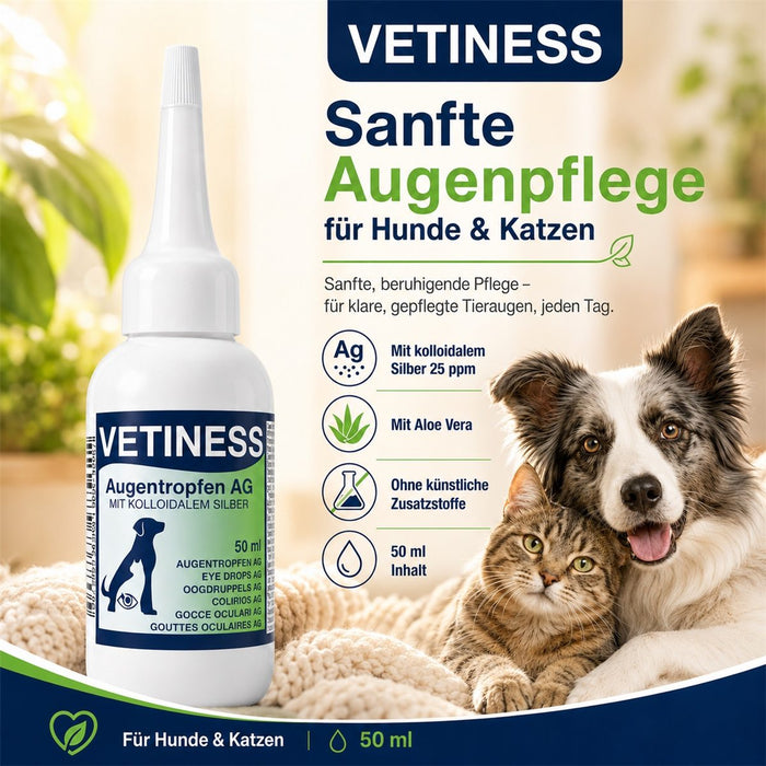 Vetiness Augentropfen AG – sanfte Augenpflege für Hund und Katze