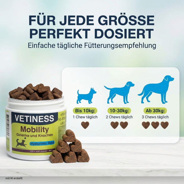 Vetiness Mobility Dosierung – für jede Hundegröße perfekt dosiert