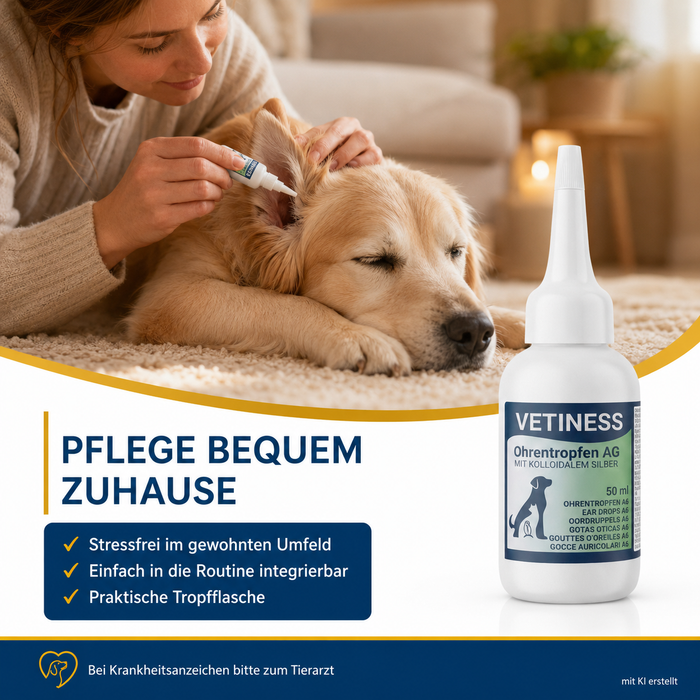 Vetiness Ohrentropfen AG – Ohrenpflege bequem zuhause